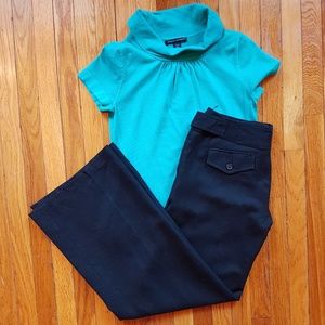 GAP wide leg black dress pants/trousers 100% wool